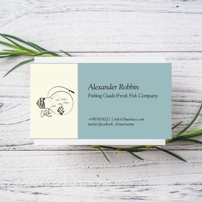 Cartão De Visita Guia de Pesca/Pescador/Carteiras (Criador carregado)