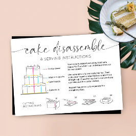 Cartão De Visita Guia de serviço de bolos hierárquicos Script Elega