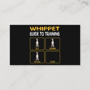 Cartão De Visita Guia De Whippet Para Treinar Obediência De Cães
