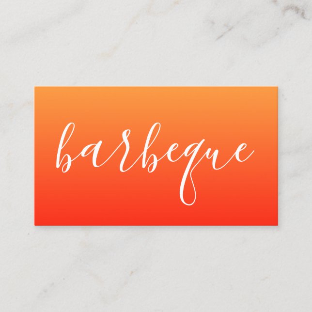 Cartão De Visita guião barbeque (Frente)