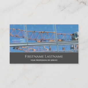 Cartão De Visita guindaste de construção e guindaste especializado