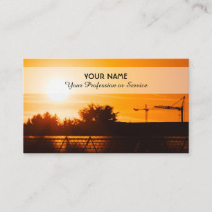 Cartão De Visita guindaste de construção e guindaste especializado