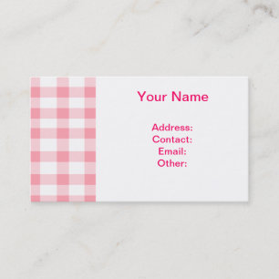 Cartão De Visita Guingão cor-de-rosa