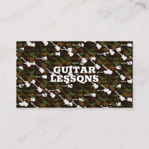 Cartão De Visita Guitar Lessons Instrutor de Música Guitarrista