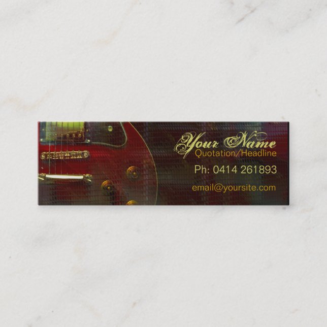CARTÃO DE VISITA GUITAR "miniRED" (Frente)