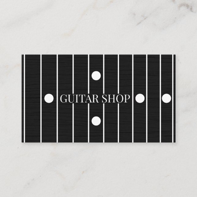 Cartão De Visita Guitar Shop Luthier Rosewood Fretboard Graphic Pro (Frente)