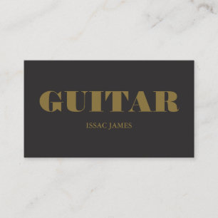 Cartão De Visita Guitarista Na moda, músico profissional