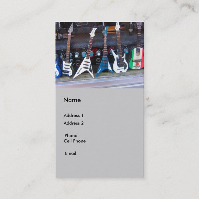 Cartão De Visita Guitarra (Frente)