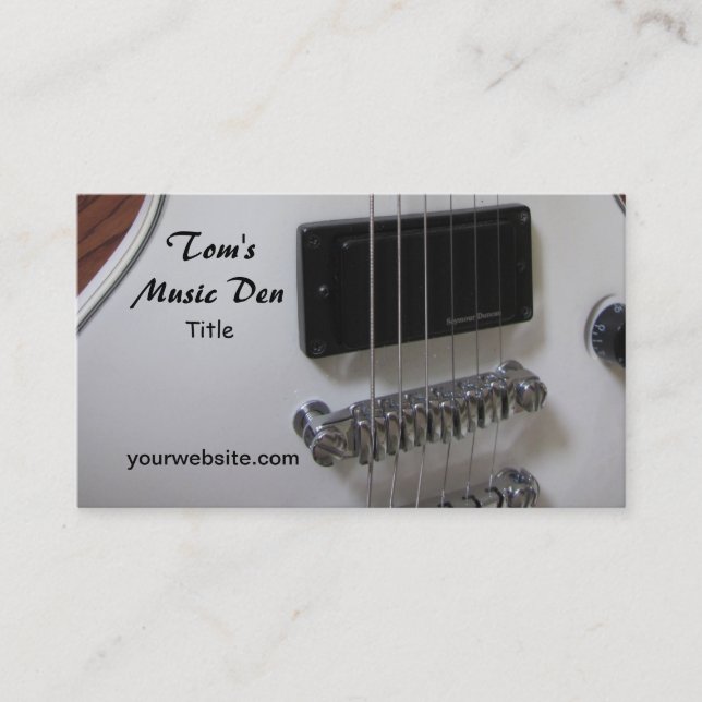 Cartão De Visita Guitarra Elétrica (Frente)