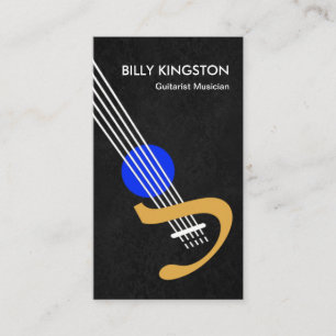 Cartão De Visita Guitarrista cinzento do Grunge da guitarra