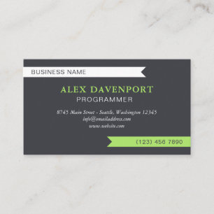 Cartão De Visita Gunmetal & Inchworm Guidon Pennant Qualquer Profis