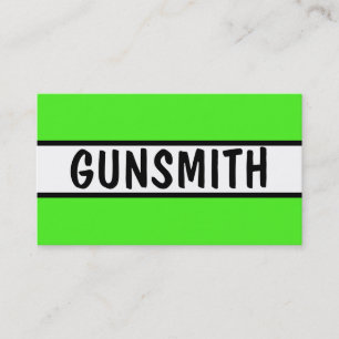 Cartão De Visita Gunsmith Neon Green