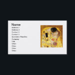 Cartão De Visita Gustav Klimt A Pintura Clássica Beija<br><div class="desc">Gustav Klimt O Kiss Gustav Klimt usou ouro real em sua bela obra de mulheres nouveau de arte e arte decorativa. Esta pintura Klimt foi chamada de "O Beijo" e é a mais conhecida obra de arte nouveau que ele já pintou. A pintura de Gustav Klimt é de uma mulher...</div>