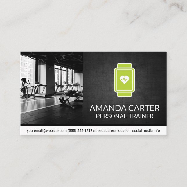 Cartão De Visita Gym | Monitorização do Coração (Frente)