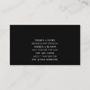 Cartão De Visita Há uma história por trás de cada pessoa que há