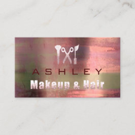 Cartão De Visita Hair Salon Makeup Artista Nomeação Rosa Rosa Rosa 