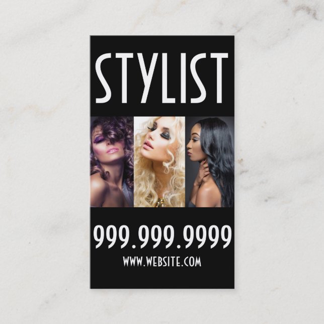 Cartão De Visita Hair Salon Stylist Barber Compra Beleza Negócios (Frente)