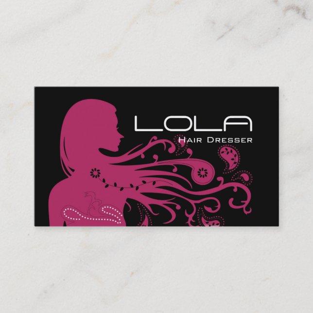Cartão De Visita Hair Salon Stylist Barber Compra Beleza Negócios (Frente)