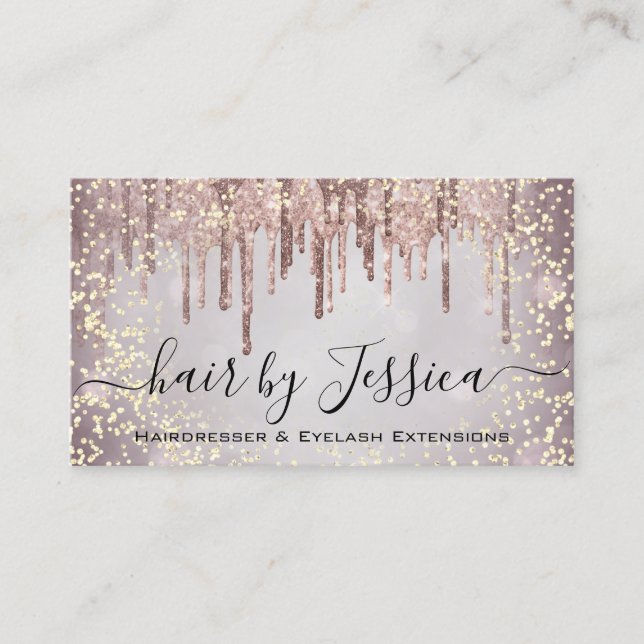 Cartão De Visita Hair Salon Stylist Hairdresser Rosa Drives QRCode (Frente)