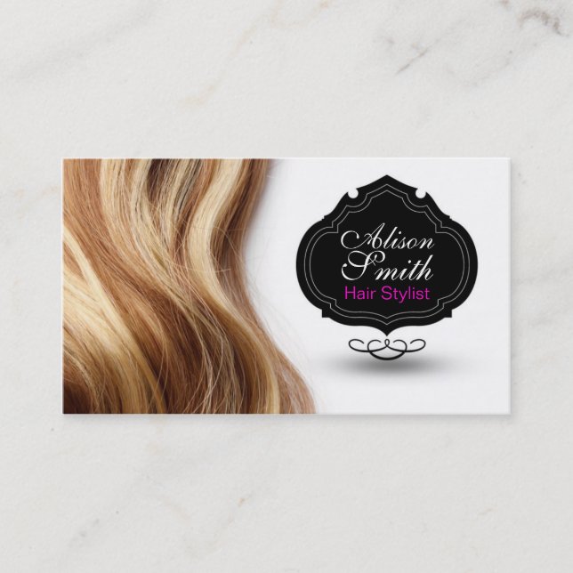 Cartão De Visita Hair Stylist Business Card (Frente)