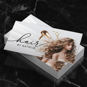 Cartão De Visita Hair Stylist Curly Hair Care Beauty Salon
