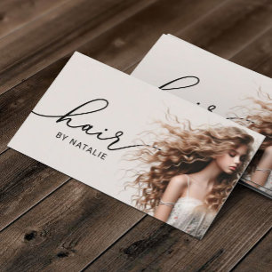 Cartão De Visita Hair Stylist Curly Hair Girl Foto Beaut Salon