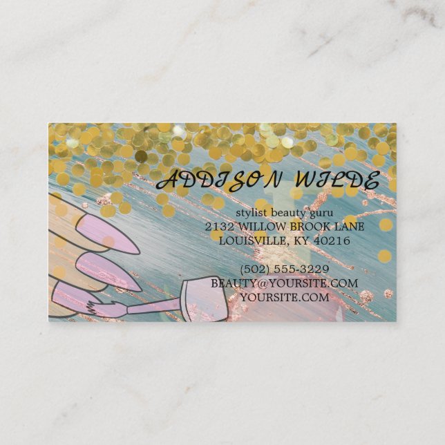 Cartão De Visita  Hair Stylist Cute Scissor Minimalist  (Verso)