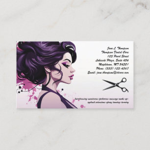 Cartão De Visita Hair Stylist e Salon