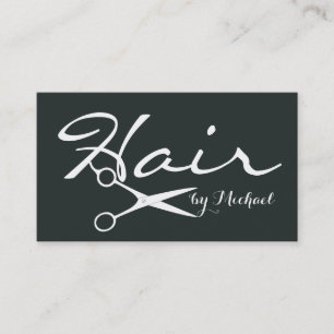 Cartão De Visita Hair Stylist Elegante Charleston verde Fundo