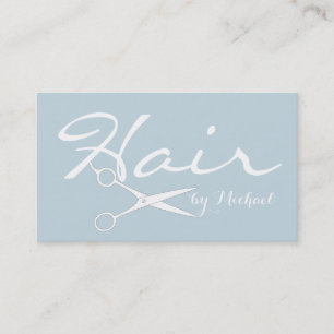 Cartão De Visita Hair Stylist Elegante Columbia Azul Fundo #2