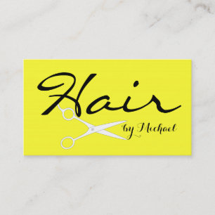Cartão De Visita Hair Stylist Elegante Daffodil Background #2