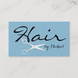 Cartão De Visita Hair Stylist Elegante Dark Sky Azul Fundo