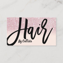 Hair Stylist Girly Pink Glitter Tipografia