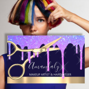 Cartão De Visita Hair Stylist Hairdresser Drivers Tesoura Coiffeur