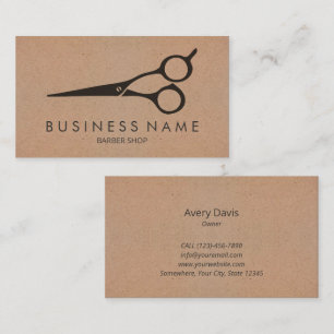 Cartão De Visita Hair Stylist Modern Tesoura Barber Compro Elegante