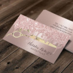 Cartão De Visita Hair Stylist Rosa Dourado Glitter Drives Beauty Sa<br><div class="desc">Rosa de Lista de Cabelos,  Unidades Douradas e Cartões de visitas Dourados de Salão de Bela Tesoura.</div>