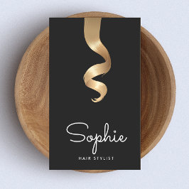 Cartão De Visita Hair Stylist Salon Blonde Ombre Curl