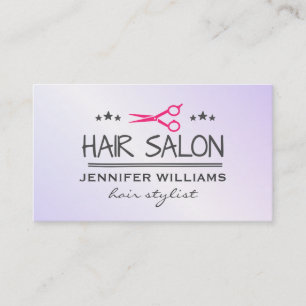 Cartão De Visita Hair Stylist Salon Shears