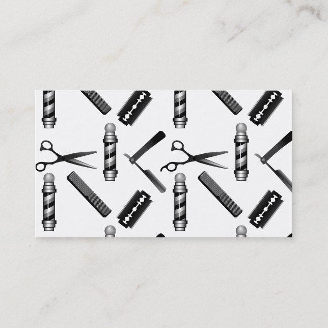 Cartão De Visita Hairdresser Compro de Barber (Verso)