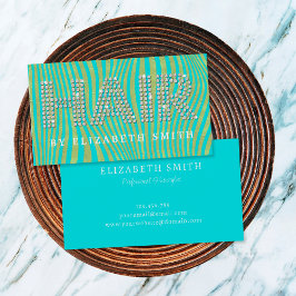 Cartão De Visita Hairdresser Dourado de Hairdresser de Ouros Chic