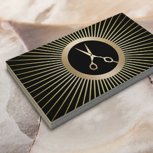 Cartão De Visita Hairdresser Hair Stylist, Dourado moderno, Salão