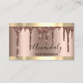 Cartão De Visita Hairdresser Makeup Artist Lash Rosa Blush Dourado