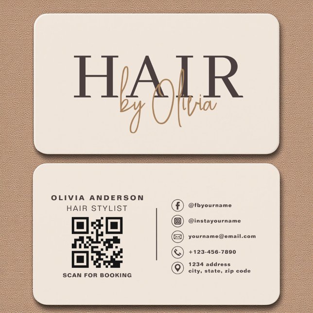 Cartão De Visita Hairdresser & Salon Professional (Criador carregado)
