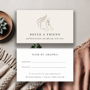 Cartão De Visita Hairstylist A Tesoura De Cabelo De Marfim Refere U