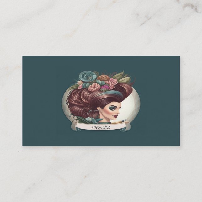 Cartão De Visita Hairstylist Beauty Parlor Salon Suprimentos Cosmét (Frente)