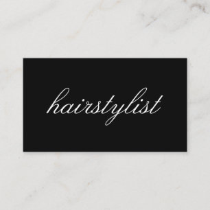 Cartão De Visita Hairstylist Cursive minimalista do texto  