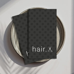 Cartão De Visita Hairstylist de Tesouras Pretas Pontas Modernas