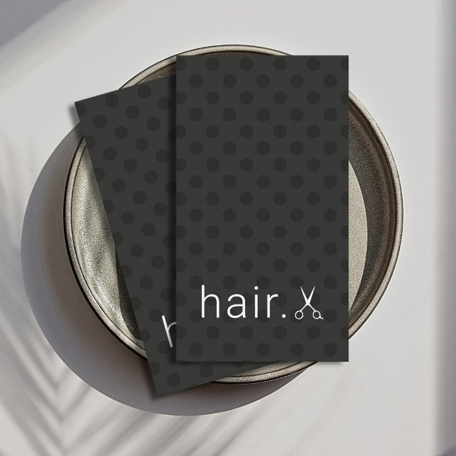 Cartão De Visita Hairstylist de Tesouras Pretas Pontas Modernas (Criador carregado)