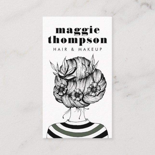 Cartão De Visita HAIRSTYLIST | Hairstylist & Beauticitic Business C (Frente)