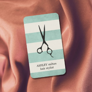 Cartão De Visita Hairstylist para as velhas e elegantes faixas bran